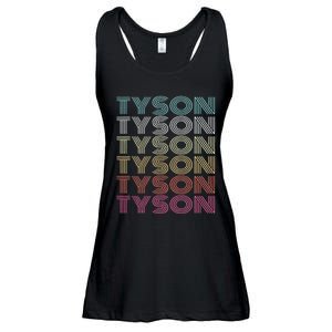 First Name Tyson Girl Boy Retro My Personalized Groovy 80S Ladies Essential Flowy Tank