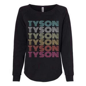 First Name Tyson Girl Boy Retro My Personalized Groovy 80S Womens California Wash Sweatshirt