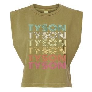 First Name Tyson Girl Boy Retro My Personalized Groovy 80S Garment-Dyed Women's Muscle Tee