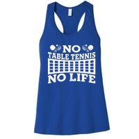 Funny No Table Tennis No Life Ping Pong Tennis Ball Player Gift Women's Racerback Tank