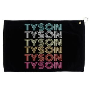 First Name Tyson Girl Boy Retro My Personalized Grommeted Golf Towel