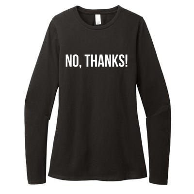 Funny No Thanks Introvert Meaningful Gift Womens CVC Long Sleeve Shirt