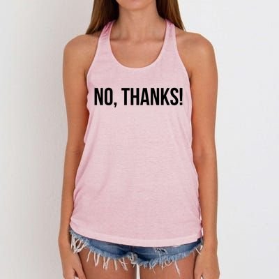 Funny No Thanks Introvert Meaningful Gift Women's Knotted Racerback Tank