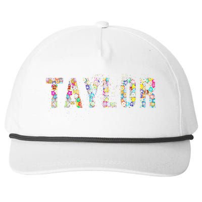 First Name Taylor Girl Personalized Birthday Grunge Snapback Five-Panel Rope Hat