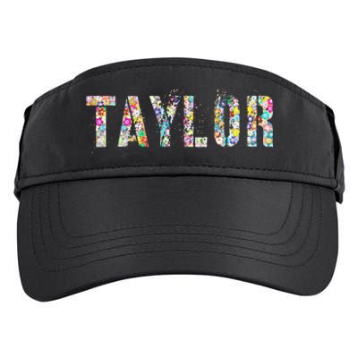 First Name Taylor Girl Personalized Birthday Grunge Adult Drive Performance Visor