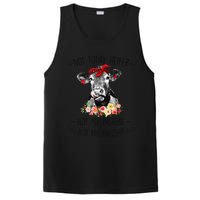 Funny Not Today Heifer Floral Farmer Cute Heifer PosiCharge Competitor Tank