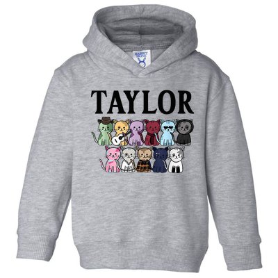 First Name Taylor Girl Retro Personalized Groovy 80s Toddler Hoodie