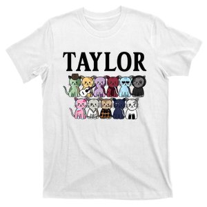 First Name Taylor Girl Retro Personalized Groovy 80s T-Shirt