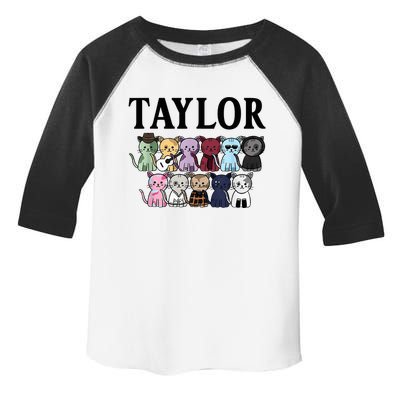 First Name Taylor Girl Retro Personalized Groovy 80s Toddler Fine Jersey T-Shirt