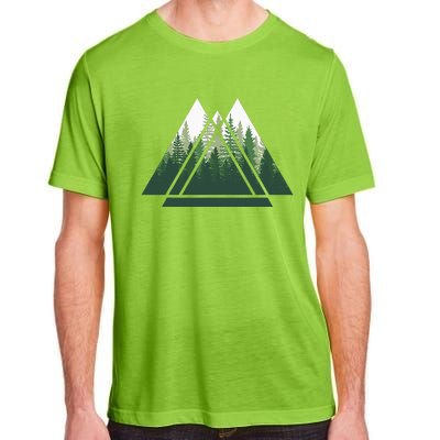 Forest Nature Triangle Minimalism Adult ChromaSoft Performance T-Shirt