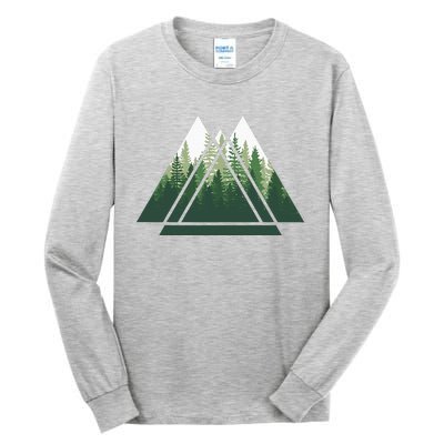 Forest Nature Triangle Minimalism Tall Long Sleeve T-Shirt