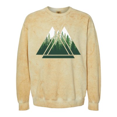 Forest Nature Triangle Minimalism Colorblast Crewneck Sweatshirt