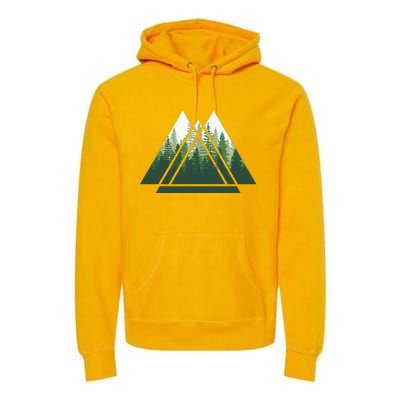 Forest Nature Triangle Minimalism Premium Hoodie