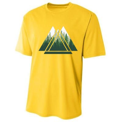 Forest Nature Triangle Minimalism Performance Sprint T-Shirt