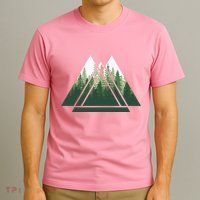 Forest Nature Triangle Minimalism T-Shirt