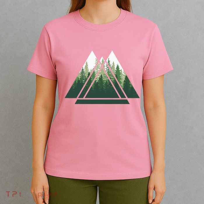 Forest Nature Triangle Minimalism T-Shirt