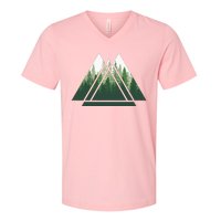 Forest Nature Triangle Minimalism V-Neck T-Shirt