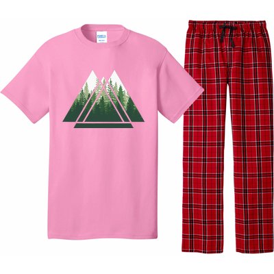 Forest Nature Triangle Minimalism Pajama Set