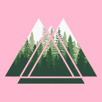Forest Nature Triangle Minimalism Magnet