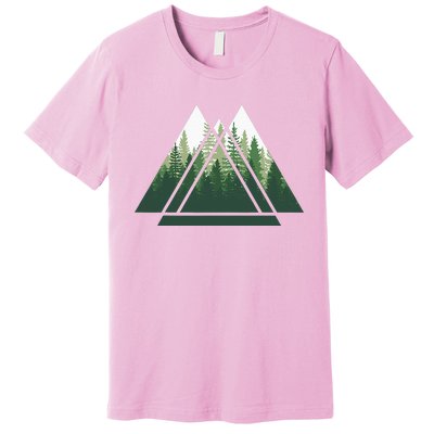 Forest Nature Triangle Minimalism Premium T-Shirt