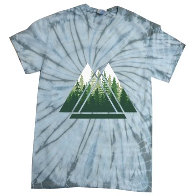 Forest Nature Triangle Minimalism Tie-Dye T-Shirt