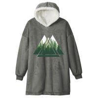 Forest Nature Triangle Minimalism Hooded Wearable Blanket