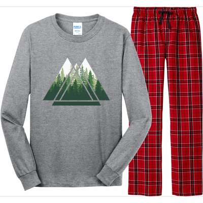 Forest Nature Triangle Minimalism Long Sleeve Pajama Set