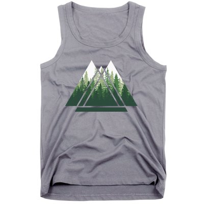 Forest Nature Triangle Minimalism Tank Top