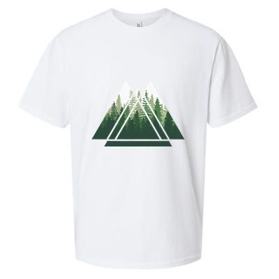 Forest Nature Triangle Minimalism Sueded Cloud Jersey T-Shirt
