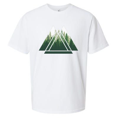 Forest Nature Triangle Minimalism Sueded Cloud Jersey T-Shirt