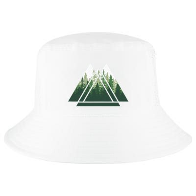 Forest Nature Triangle Minimalism Cool Comfort Performance Bucket Hat