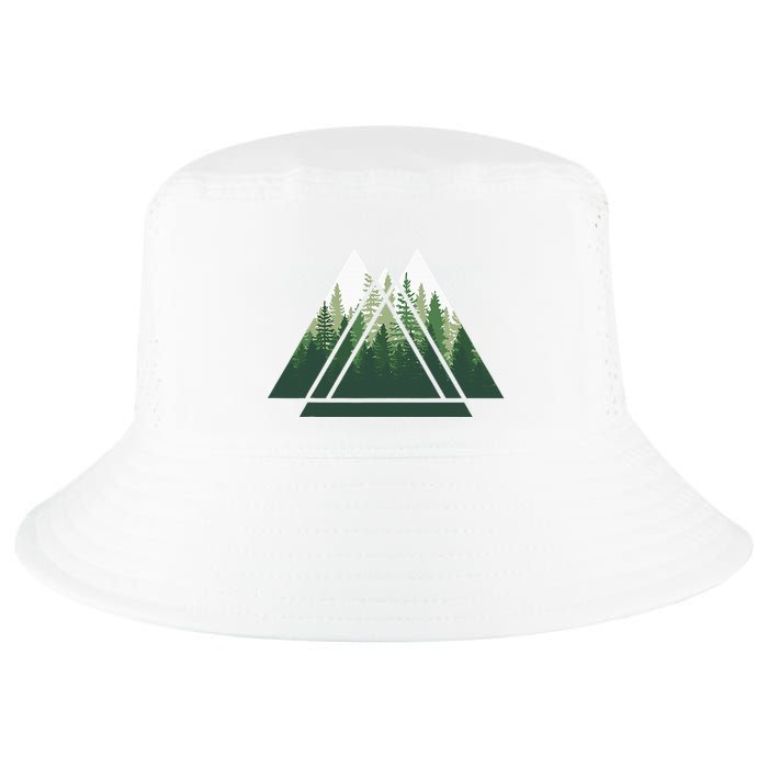 Forest Nature Triangle Minimalism Cool Comfort Performance Bucket Hat