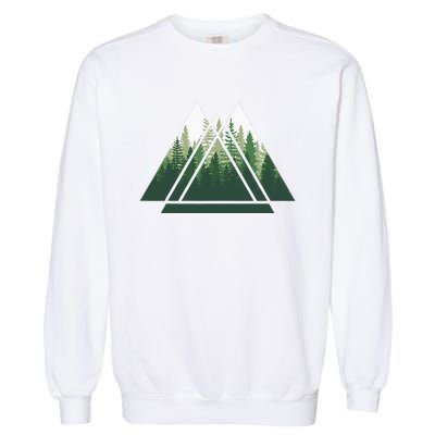 Forest Nature Triangle Minimalism Garment-Dyed Sweatshirt