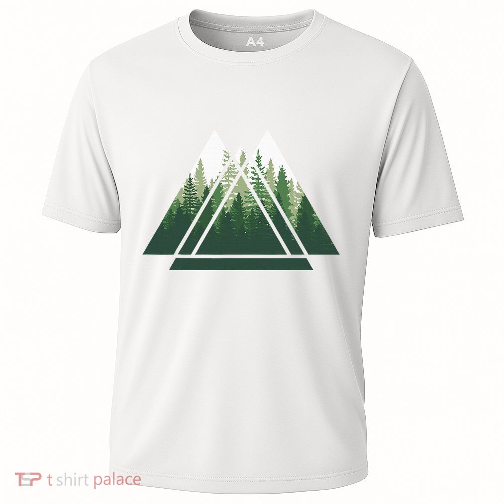 Forest Nature Triangle Minimalism Performance Shirt