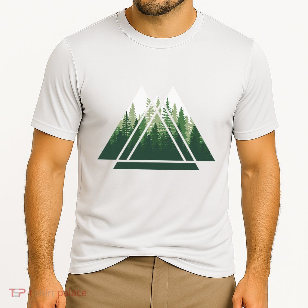 Forest Nature Triangle Minimalism Performance Shirt