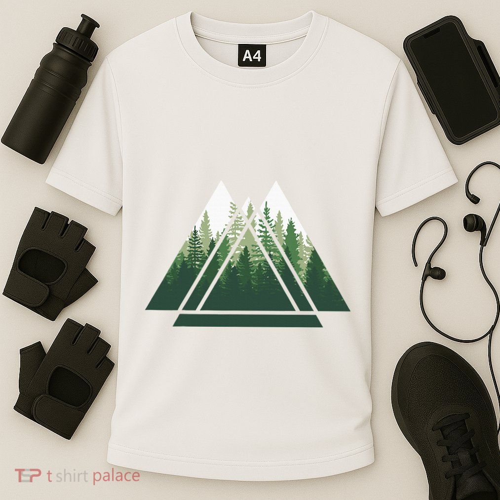 Forest Nature Triangle Minimalism Performance Shirt