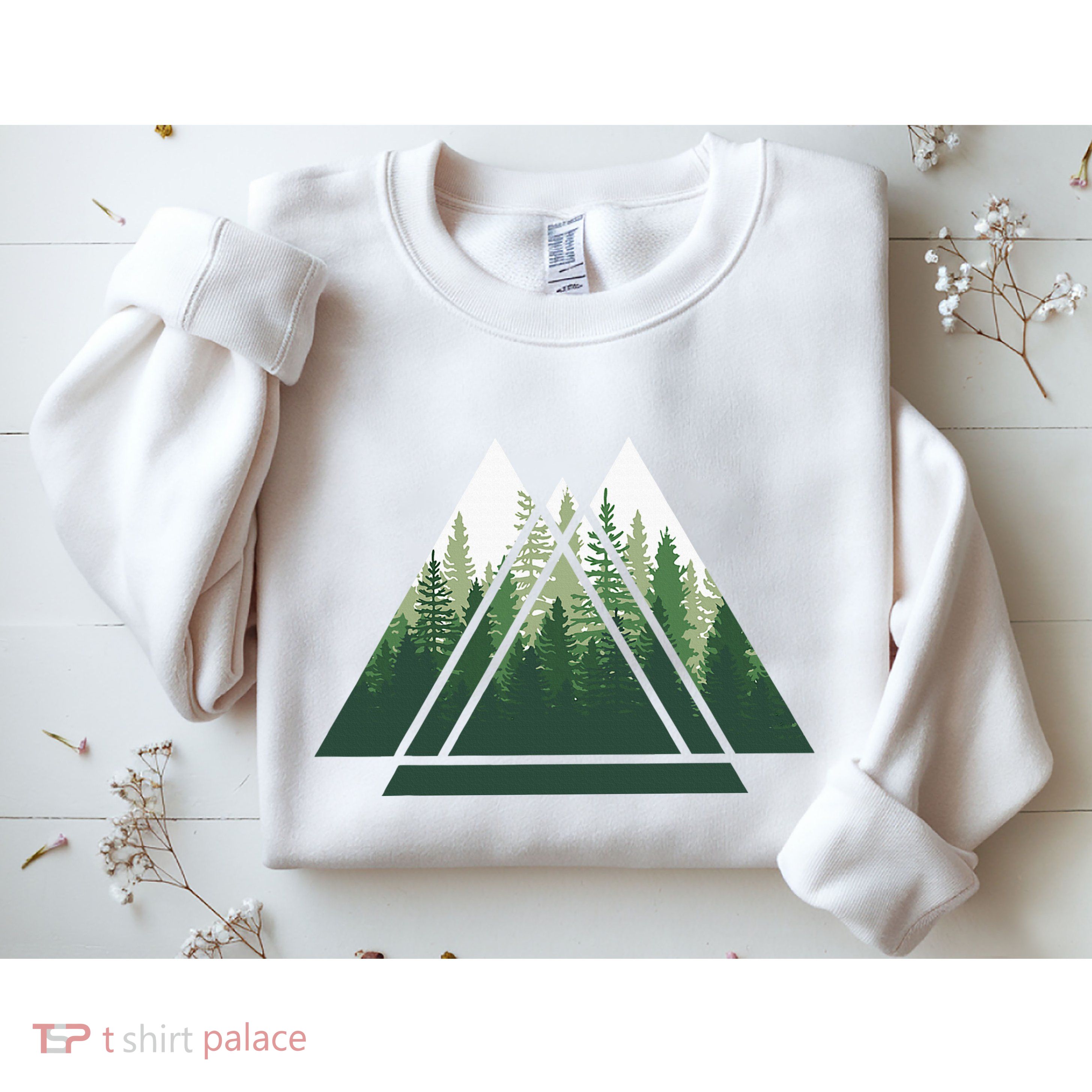 Forest Nature Triangle Minimalism Sweatshirt