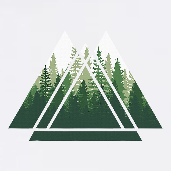 Forest Nature Triangle Minimalism Adult Drive Performance Visor