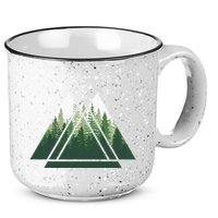 Forest Nature Triangle Minimalism 15oz Campfire Ceramic Mug