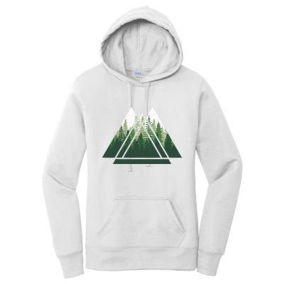 Forest Nature Triangle Minimalism Women's Pullover Hoodie