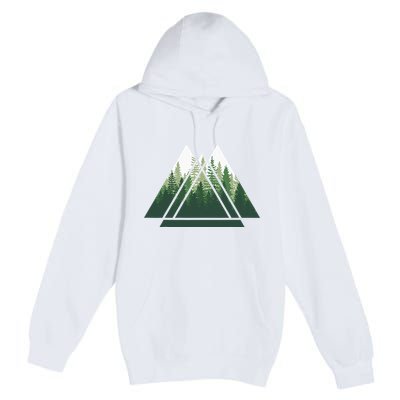 Forest Nature Triangle Minimalism Premium Pullover Hoodie
