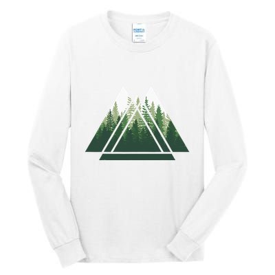 Forest Nature Triangle Minimalism Tall Long Sleeve T-Shirt