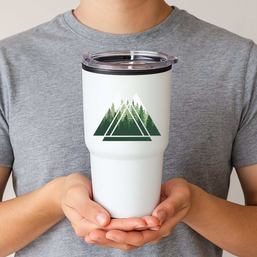 Forest Nature Triangle Minimalism Tumbler