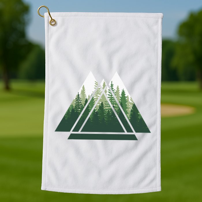 Forest Nature Triangle Minimalism Golf Towel