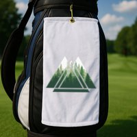 Forest Nature Triangle Minimalism Golf Towel