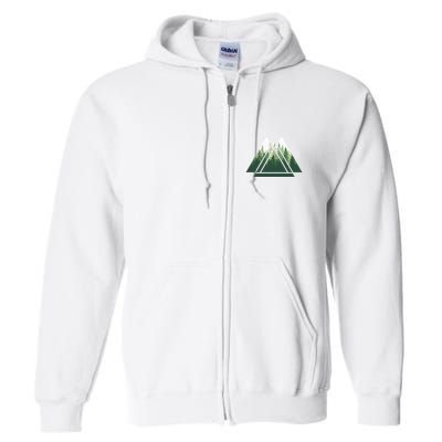 Forest Nature Triangle Minimalism Full Zip Hoodie