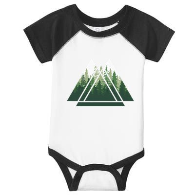 Forest Nature Triangle Minimalism Infant Baby Jersey Bodysuit