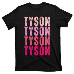 First Name Tyson Girl Boy Retro My Personalized Groovy 80S T-Shirt