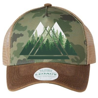 Forest Nature Triangle Minimalism Legacy Tie Dye Trucker Hat