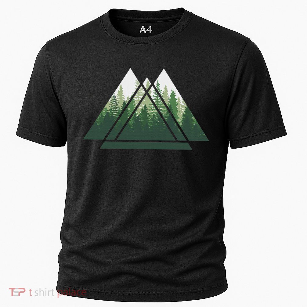 Forest Nature Triangle Minimalism Performance Shirt